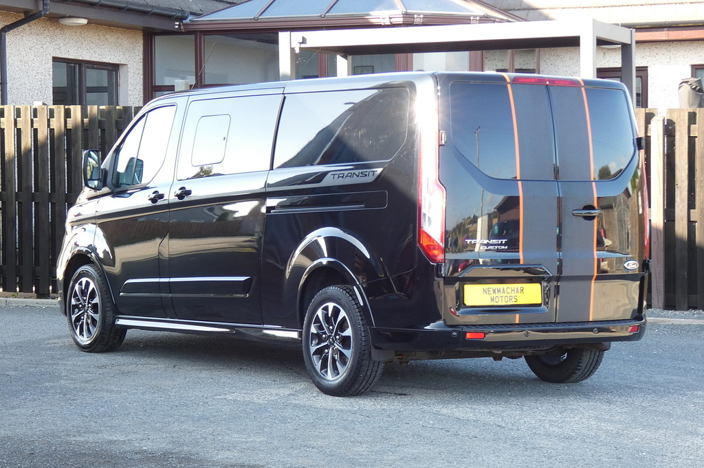 Ford Transit Custom 2.0 310 Ecoblue Sport Crew Van Double Cab 6Dr Dies YN19NEX Black #4
