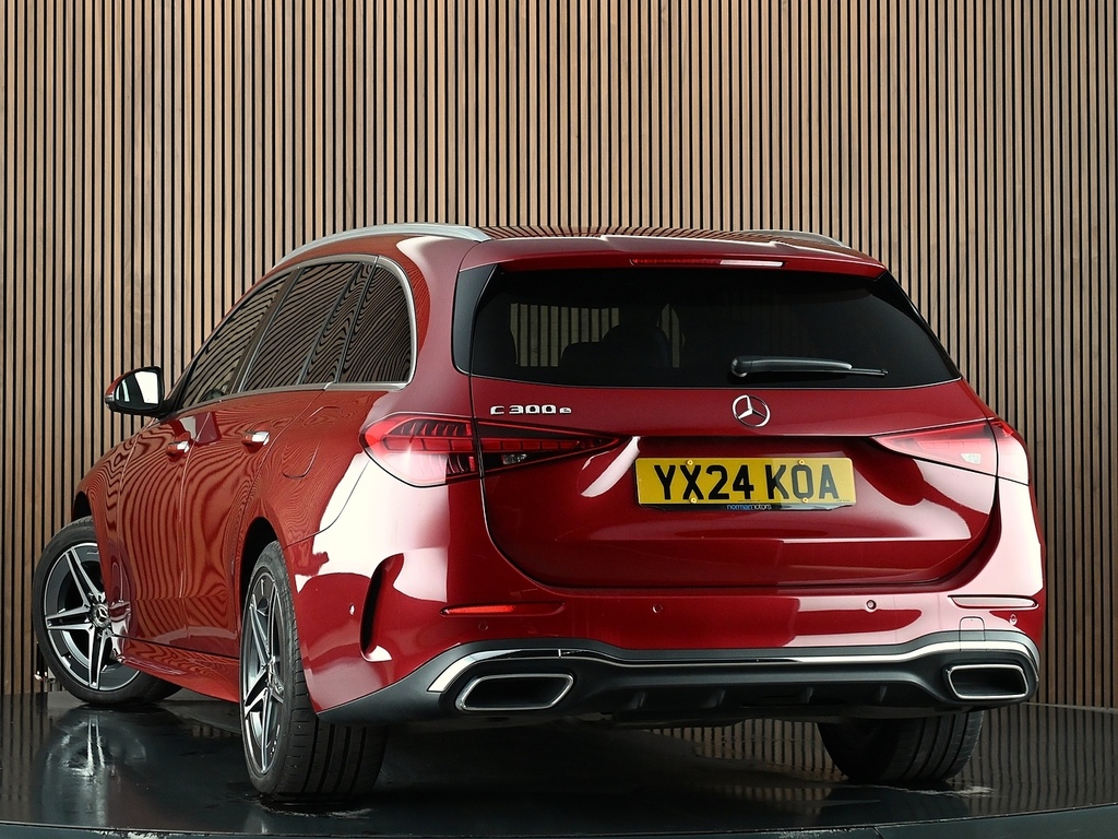 Mercedes-Benz C Class 2.0 C300e 25.4Kwh Amg Line Premium Plus Estate 5 YX24KOA Red #2