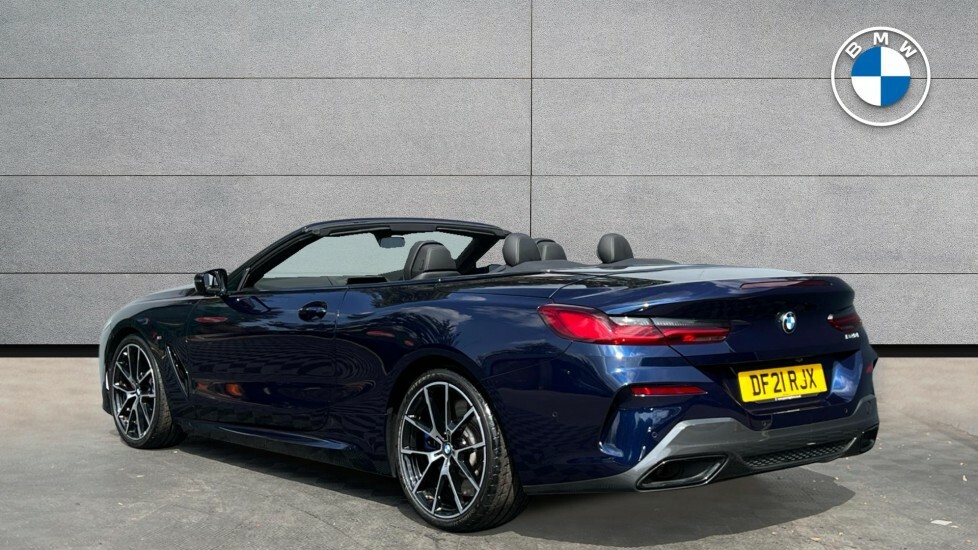 BMW 8 Series 840I Convertible Blue #4