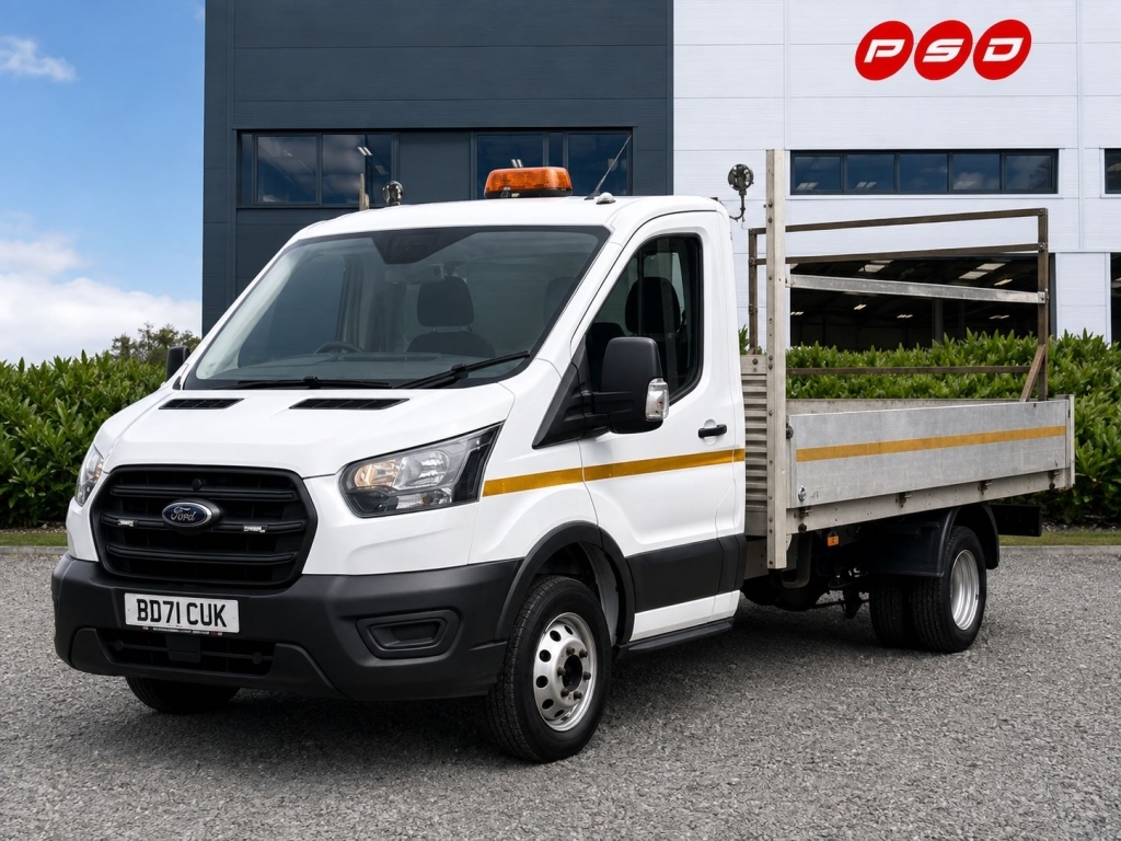 Ford Transit Custom 2.0 350 Ecoblue Leader Dropside White #3