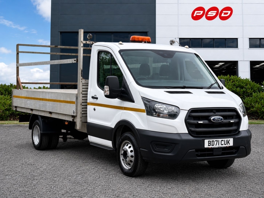 Ford Transit Custom 2.0 350 Ecoblue Leader Dropside White