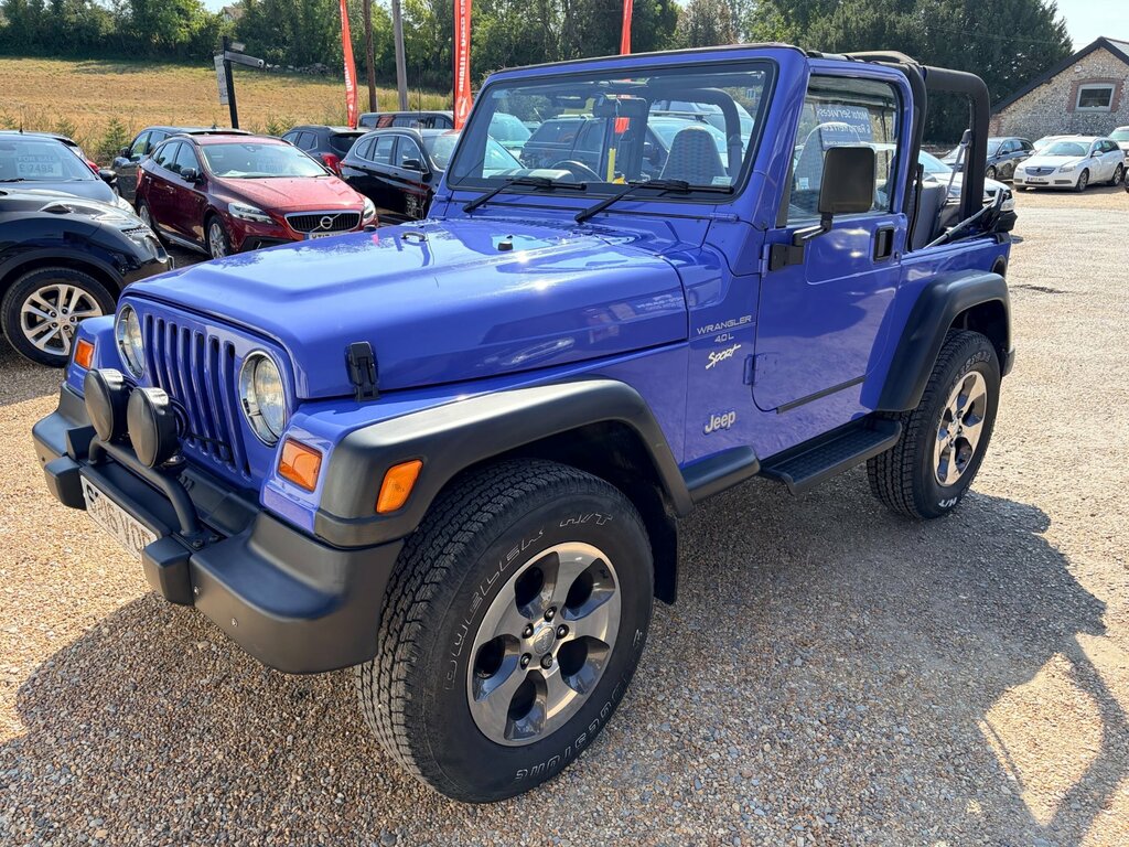 Jeep Wrangler 4.0 Sport Convertible. Retro Classic 4X4. Low Mile Blue