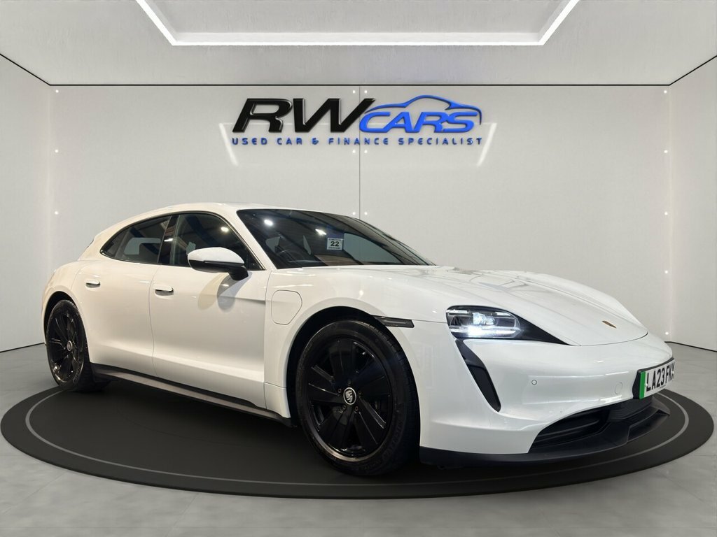 Porsche Taycan Estate White #6
