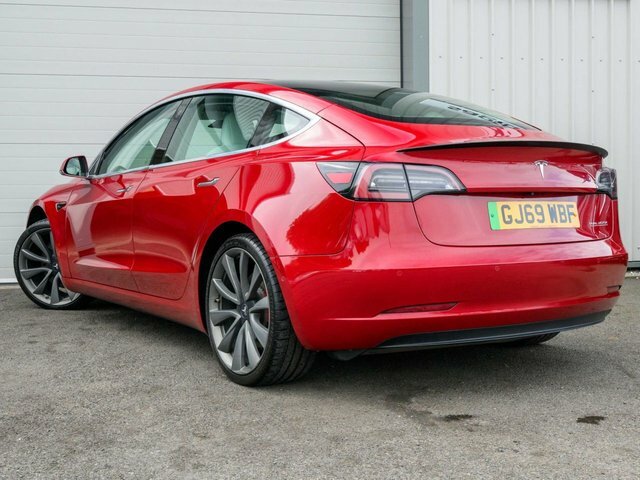 Tesla Model 3 2019 Dual Motor Performance Saloon GJ69WBF Red #2