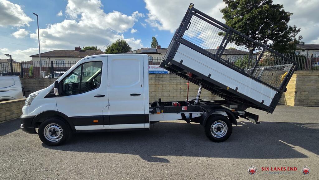 Ford Transit Custom 2.0 350 Ecoblue Leader Tipper Double Cab Diese YT70VBN White #3