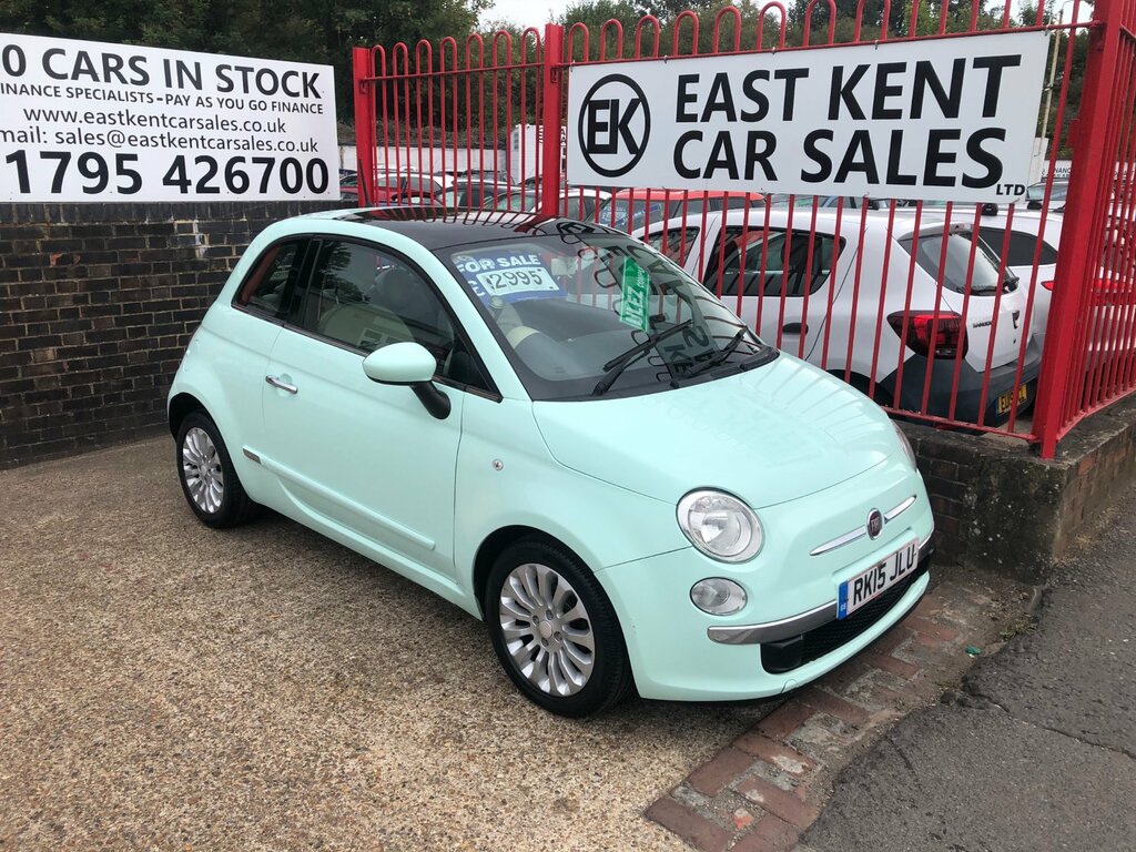 Fiat 500 1.2 Lounge Hatchback Euro 6 Ss Green #4
