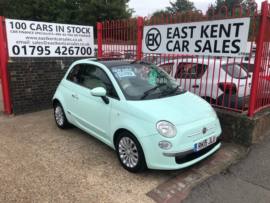 Fiat 500 1.2 Lounge Hatchback Euro 6 Ss Green