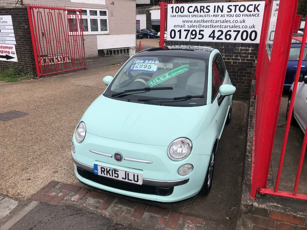 Fiat 500 1.2 Lounge Hatchback Euro 6 Ss Green #3
