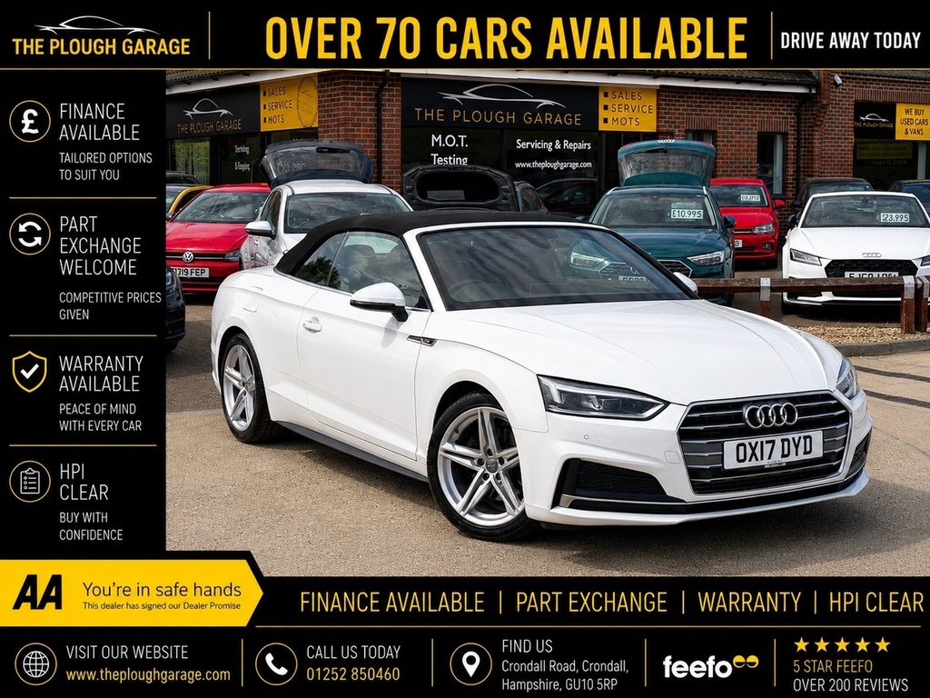 Audi A5 2.0 Tfsi S Line Convertible S Tronic Eu White