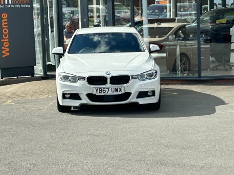 BMW 3 Series Saloon YB67UWX White #2