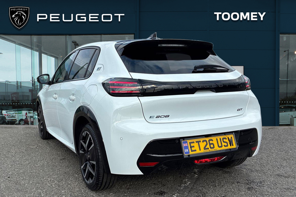 Peugeot e-208 51Kwh Gt Hatchback 11Kw Charger White #3
