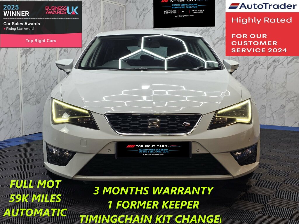 Seat Leon 1.8 Tsi Fr Hatchback Dsg Technology Pack Euro KX63EGF White #2