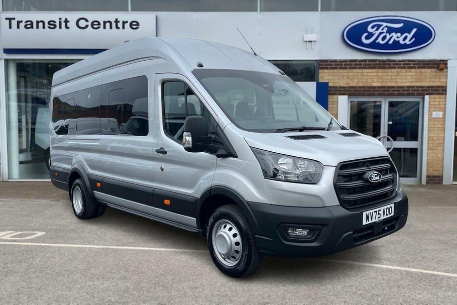 Ford Transit Custom 460 Trend L4 H3 Elwb High Roof 17 Seater Minibus R Silver