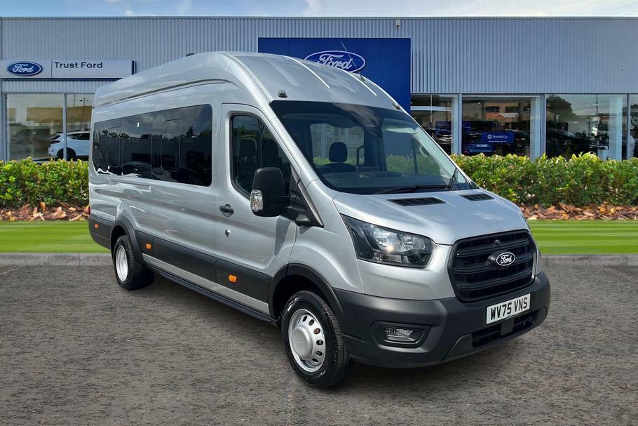 Ford Transit Custom 460 Trend L4 H3 Elwb High Roof 17 Seater Minibus R Silver
