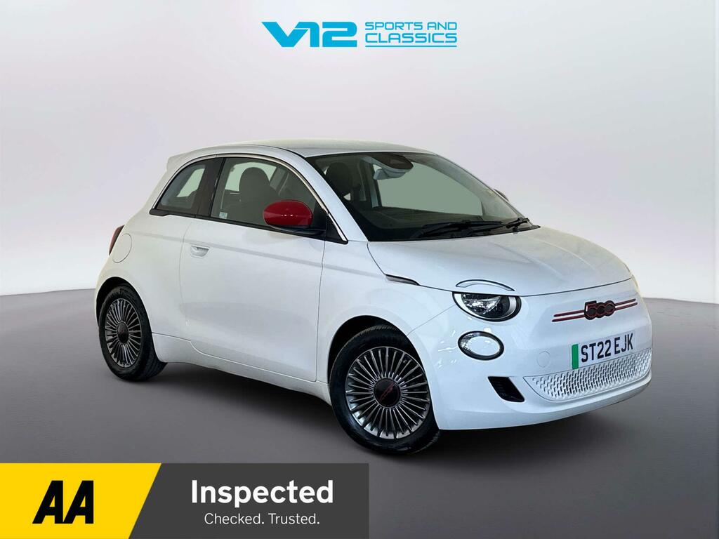 Fiat 500E 24Kwh Red Hatchback 95 Ps White
