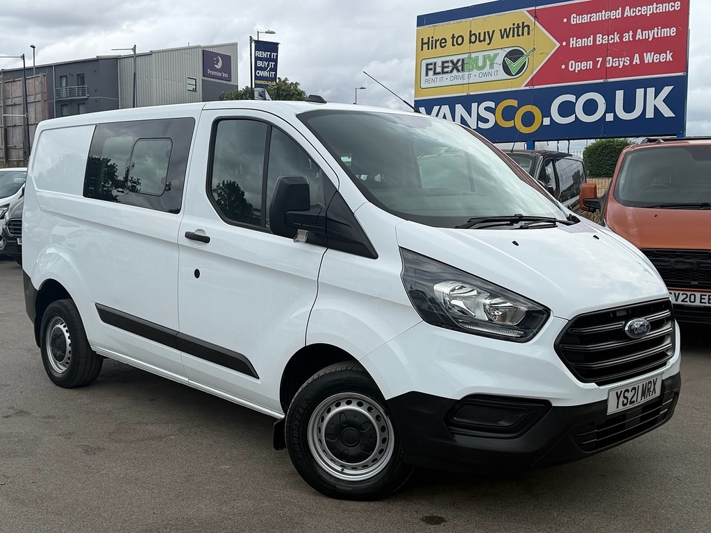 Ford Transit Custom 2.0 300 Ecoblue Leader Crew Van Double Cab Die YS21MRX White
