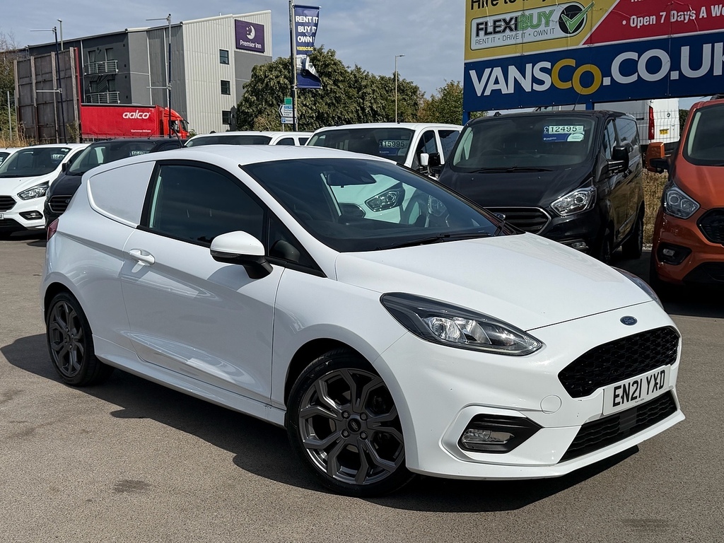 Ford Fiesta 1.0T Ecoboost Mhev Sport Car Derived Van Petro White