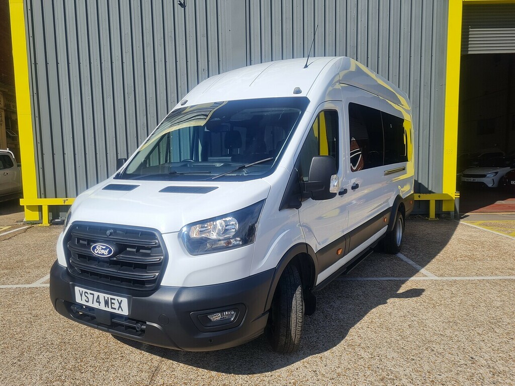 Ford Transit Custom 2.0 460 Ecoblue Leader Minibus Double Cab Dies YS74WEX White #3