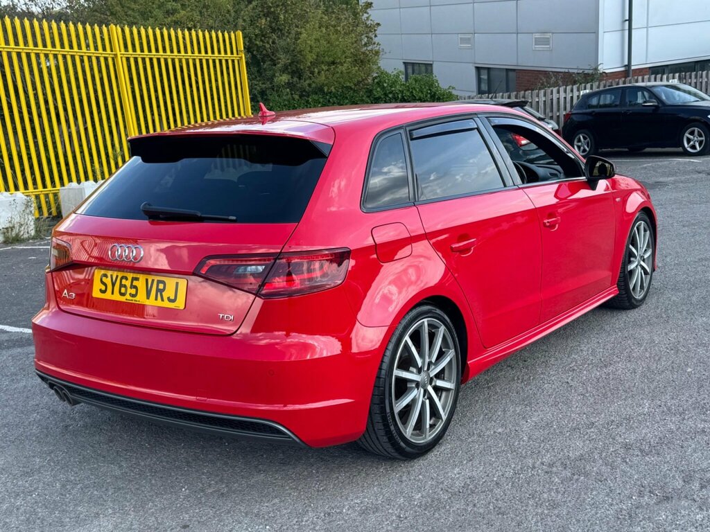 Audi A3 2.0 Tdi S Line Sportback Euro 6 Ss SY65VRJ Red #6