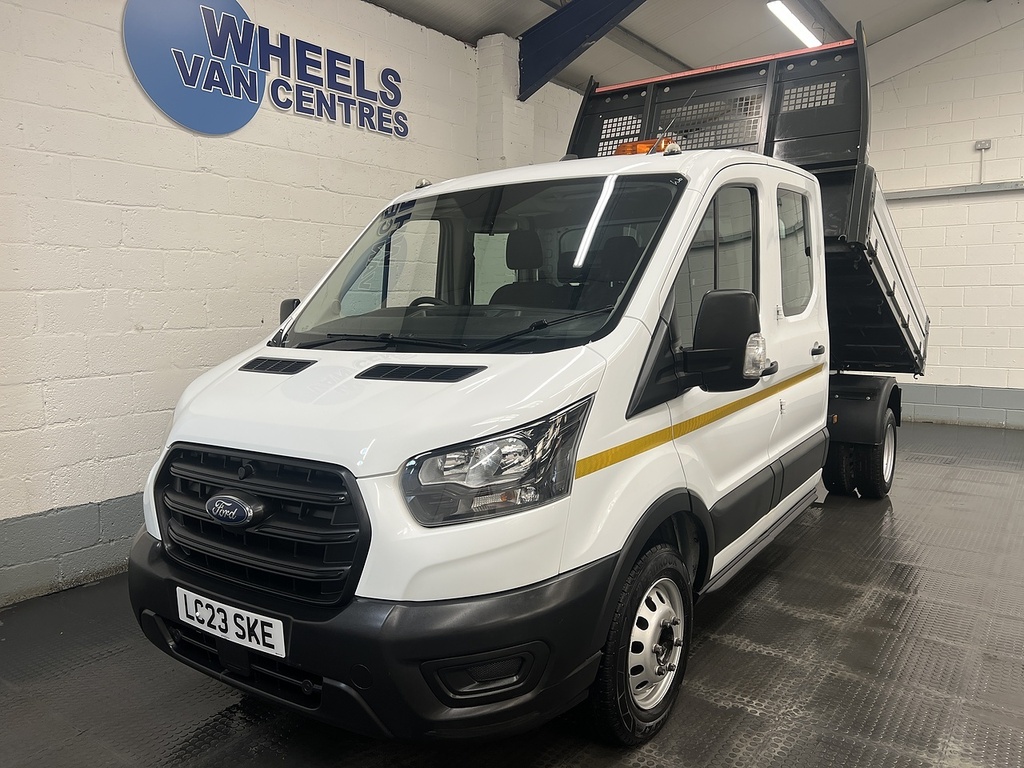 Ford Transit Custom 2.0 350 Ecoblue Leader Double Cab Tipper Diese LC23SKE White