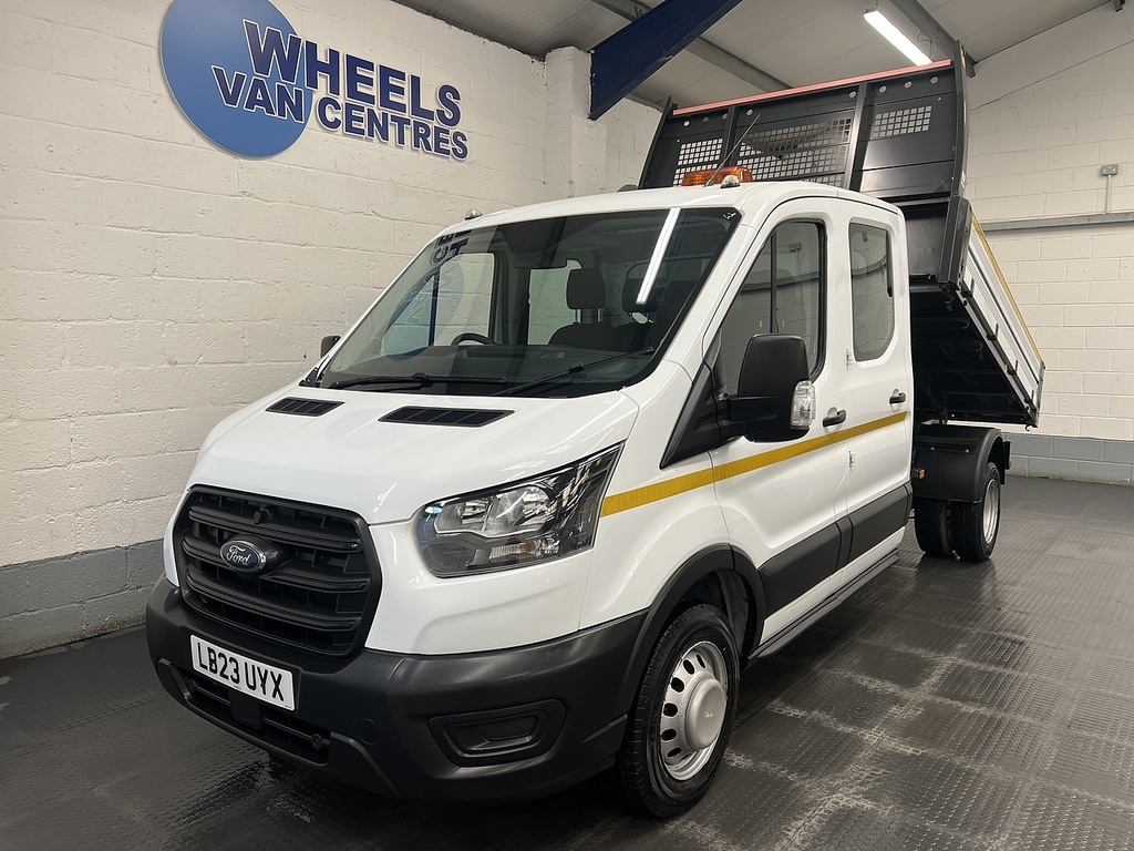Ford Transit Custom 2.0 350 Ecoblue Leader Tipper Double Cab Diese LB23UYX White