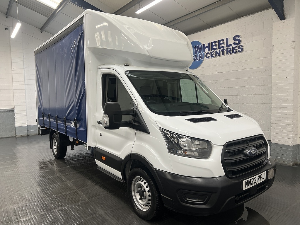 Ford Transit Custom 350 Ecoblue Leader 2.0 Curtainside Dies WN23RFJ White #4