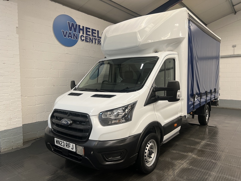 Ford Transit Custom 350 Ecoblue Leader 2.0 Curtainside Dies WN23RFJ White