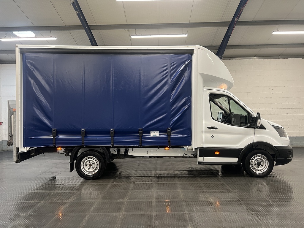 Ford Transit Custom 350 Ecoblue Leader 2.0 Curtainside Dies WN23RFJ White #3