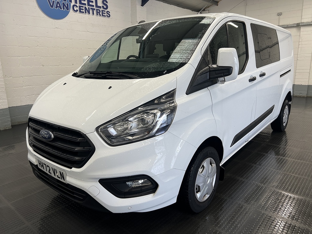 Ford Transit Custom 2.0 300 Ecoblue Trend Crew Van Double Cab Dies HV72VLN White