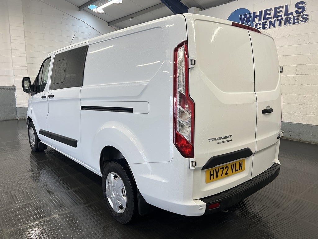 Ford Transit Custom 2.0 300 Ecoblue Trend Crew Van Double Cab Dies HV72VLN White #2