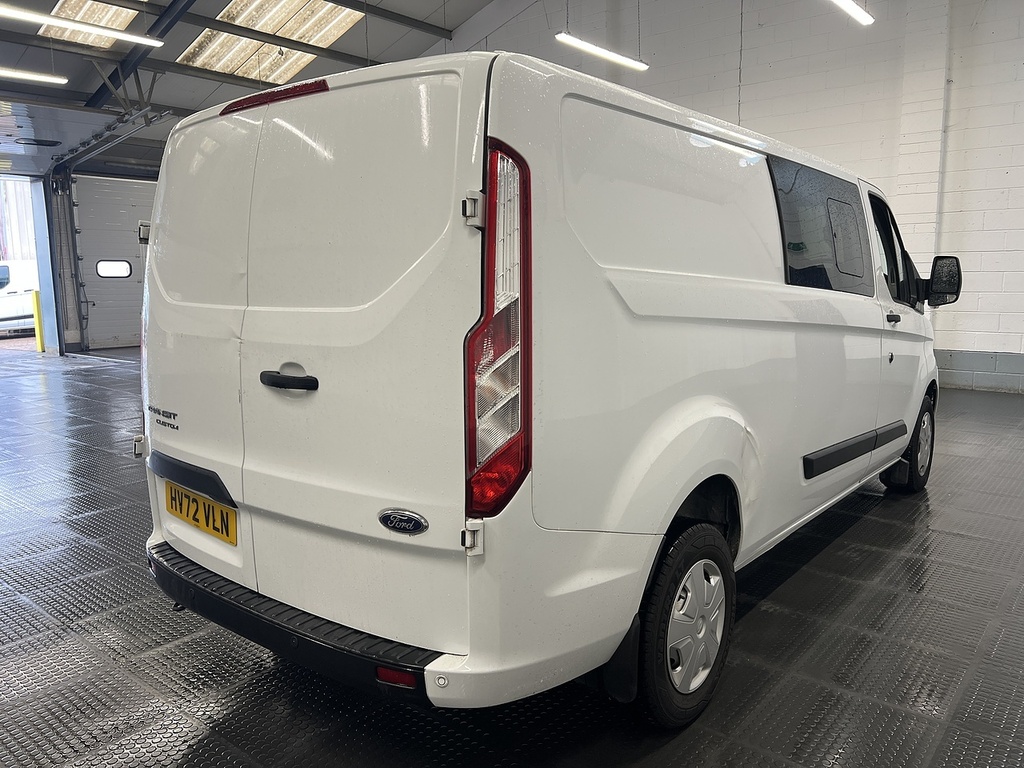 Ford Transit Custom 2.0 300 Ecoblue Trend Crew Van Double Cab Dies HV72VLN White #3