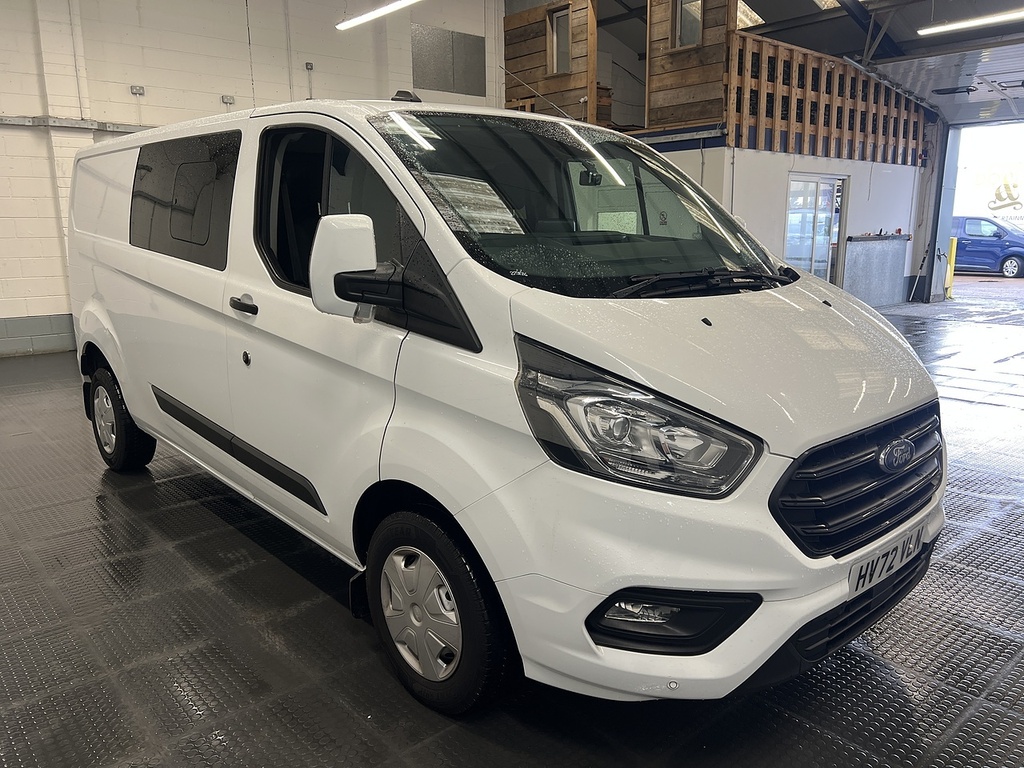 Ford Transit Custom 2.0 300 Ecoblue Trend Crew Van Double Cab Dies HV72VLN White #4