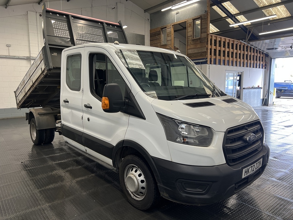 Ford Transit Custom 350 Ecoblue Leader 2.0 Tipper HK72ZZN White #3