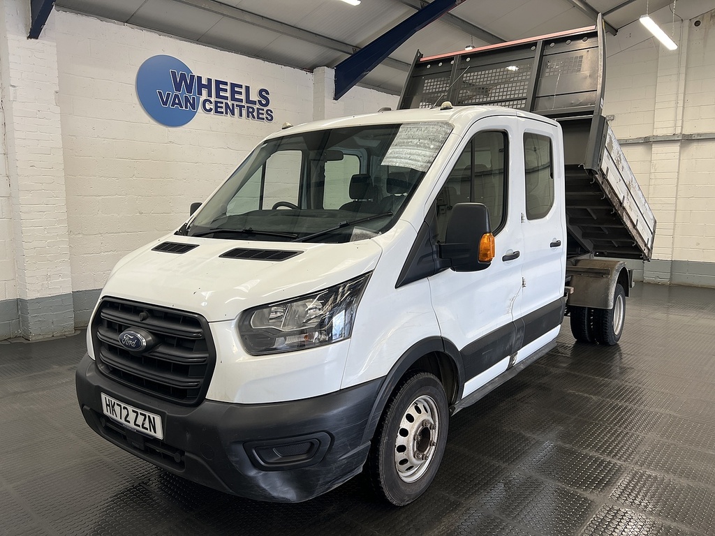 Ford Transit Custom 350 Ecoblue Leader 2.0 Tipper HK72ZZN White