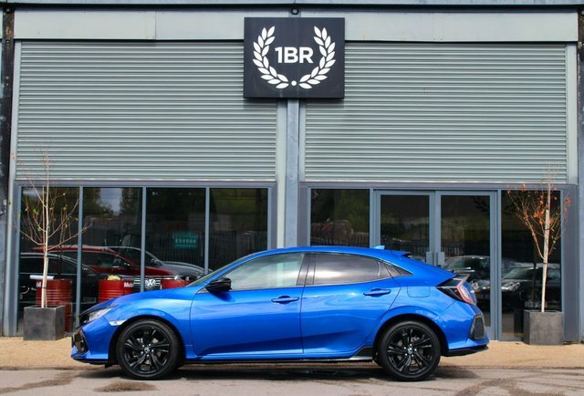 Honda Civic 1.0 Vtec Turbo Sport Line Hatchback Cvt Blue #4