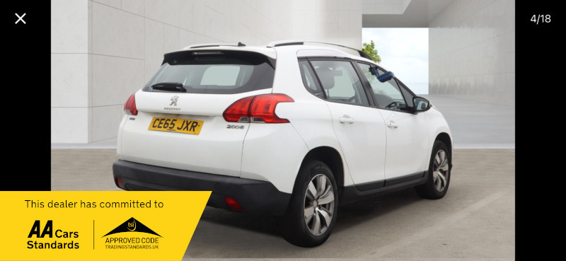 Peugeot 2008 Blue 1.6 Hdi Active White #4
