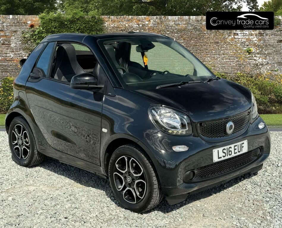 Smart Fortwo Cabrio Convertible 0.9T Prime Cabriolet Twinamic Euro 6 Black