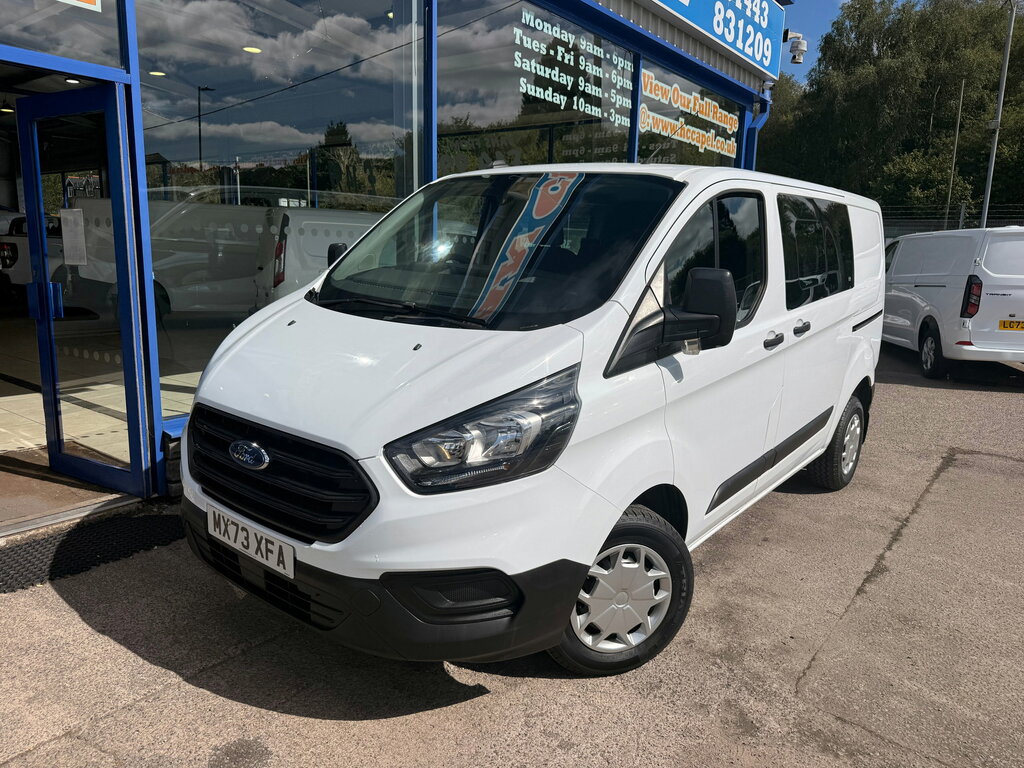 Ford Transit Custom 2.0 280 Ecoblue Leader Crew Van Double Cab Die White