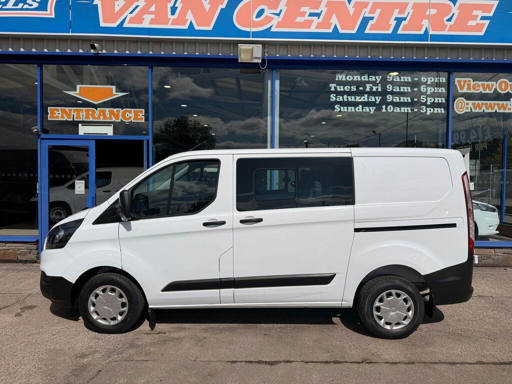 Ford Transit Custom 2.0 280 Ecoblue Leader Crew Van Double Cab Die White #3