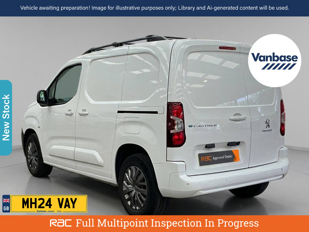 Peugeot E-Partner 800 50Kwh Asphalt Premium Standard Panel Van White #2