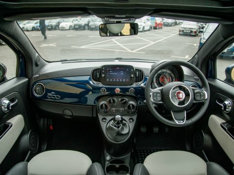 Fiat 500 Hatchback Blue #3