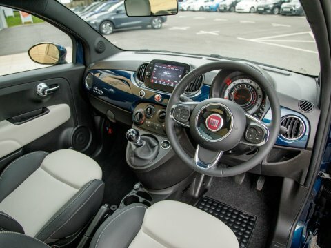 Fiat 500 Hatchback Blue #4