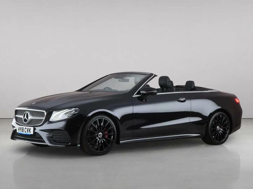 Mercedes-Benz E Class 2.0 E220d Amg Line Premium Cabriolet HY18CVK Black #2