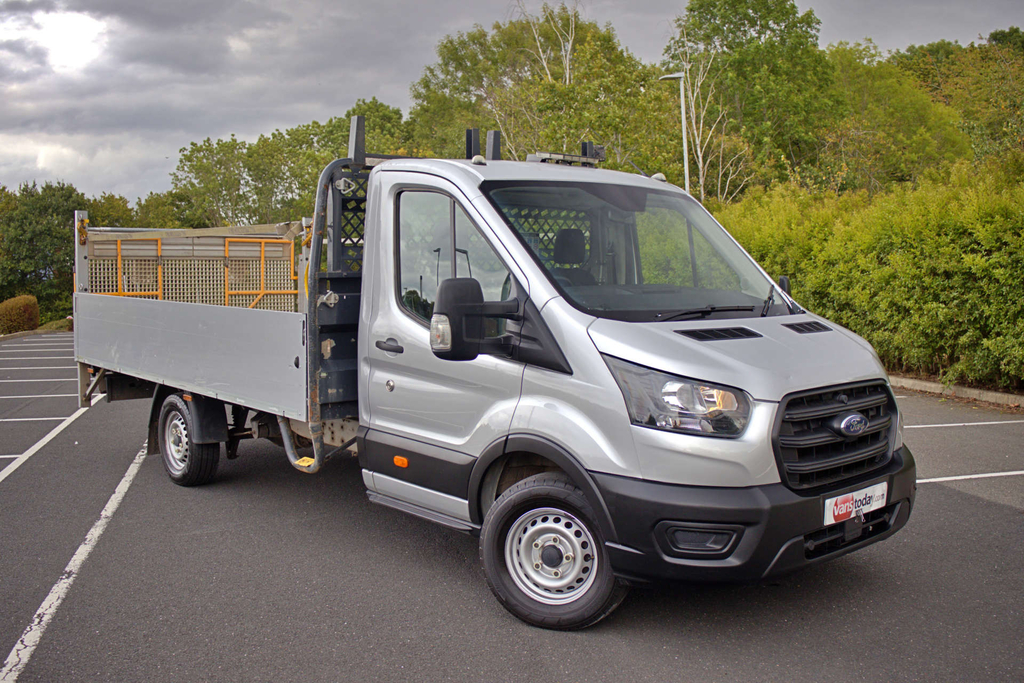 Ford Transit Custom 350 Leader Ecoblue L4 Xlwb Dropside Tail Lift EO72KSX Silver #2