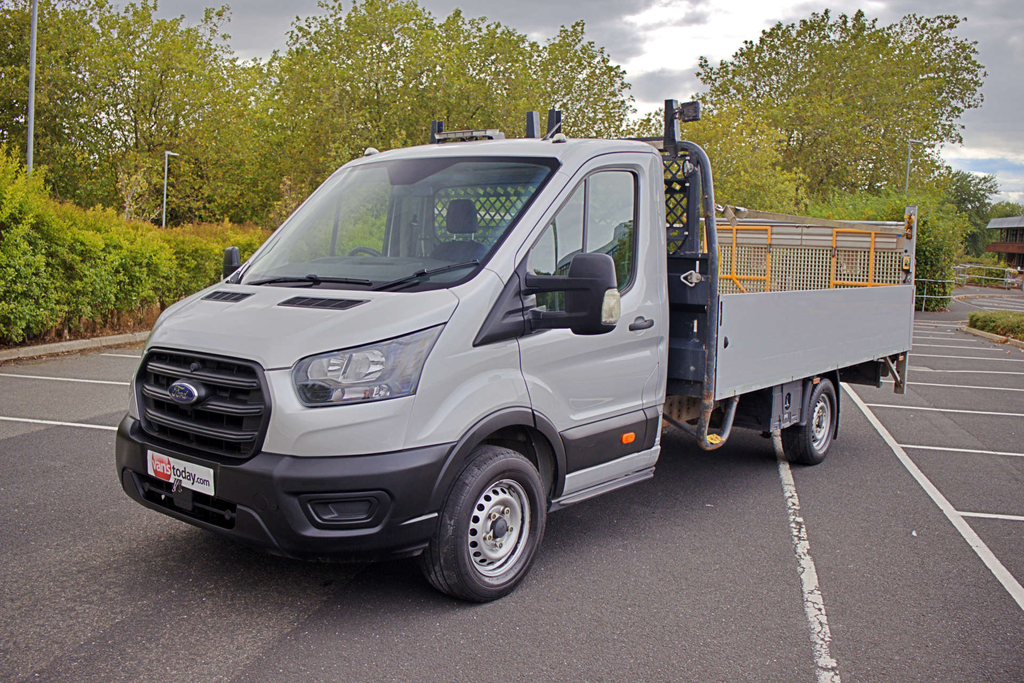 Ford Transit Custom 350 Leader Ecoblue L4 Xlwb Dropside Tail Lift Silver