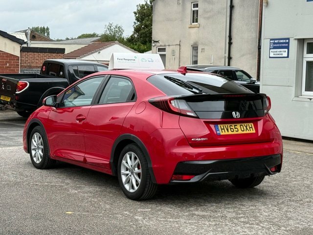 Honda Civic 1.6 I-dtec S Hatchback Euro 5 S Red #3