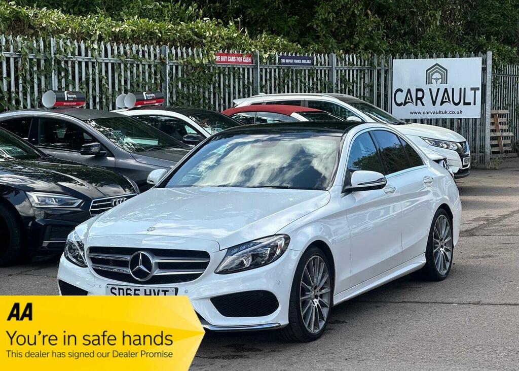 Mercedes-Benz C Class Saloon 2.1 C220d Amg Line Premium Plus 7G-tronic White