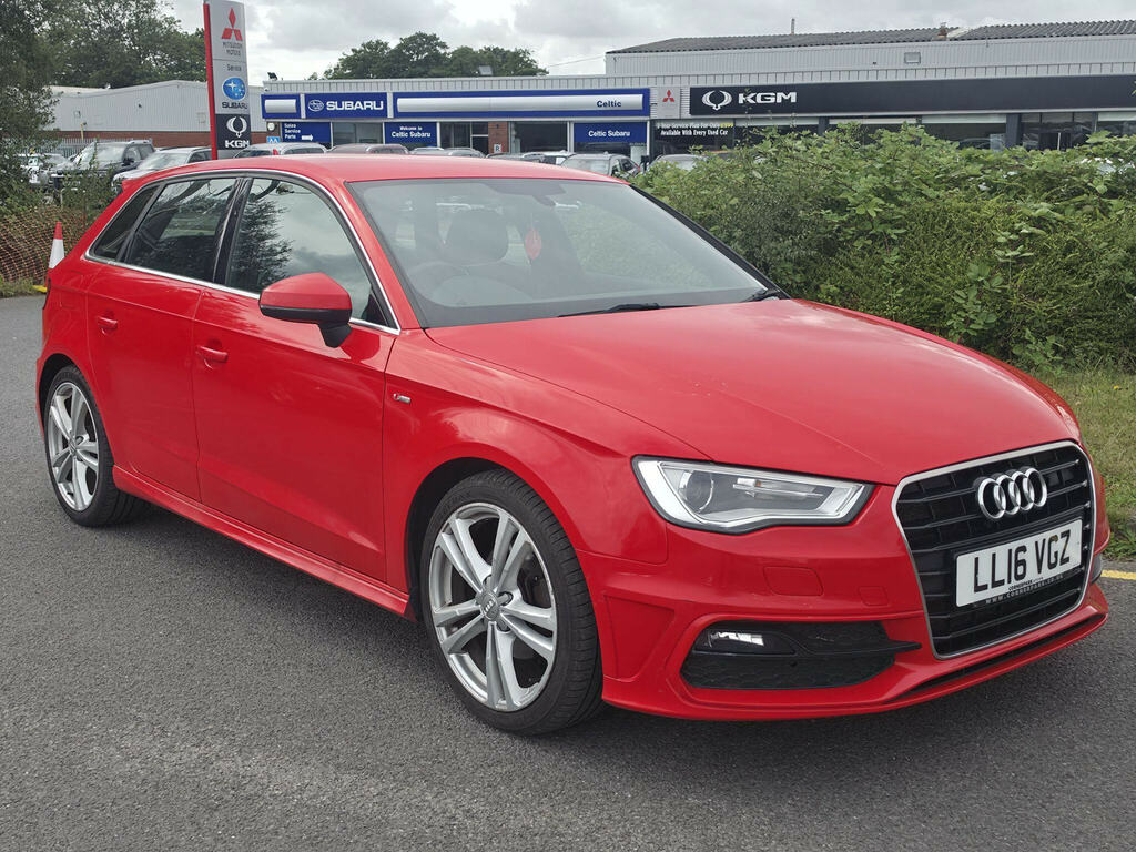 Audi A3 2.0 Tdi S Line Sportback Euro 6 Ss Nav Red