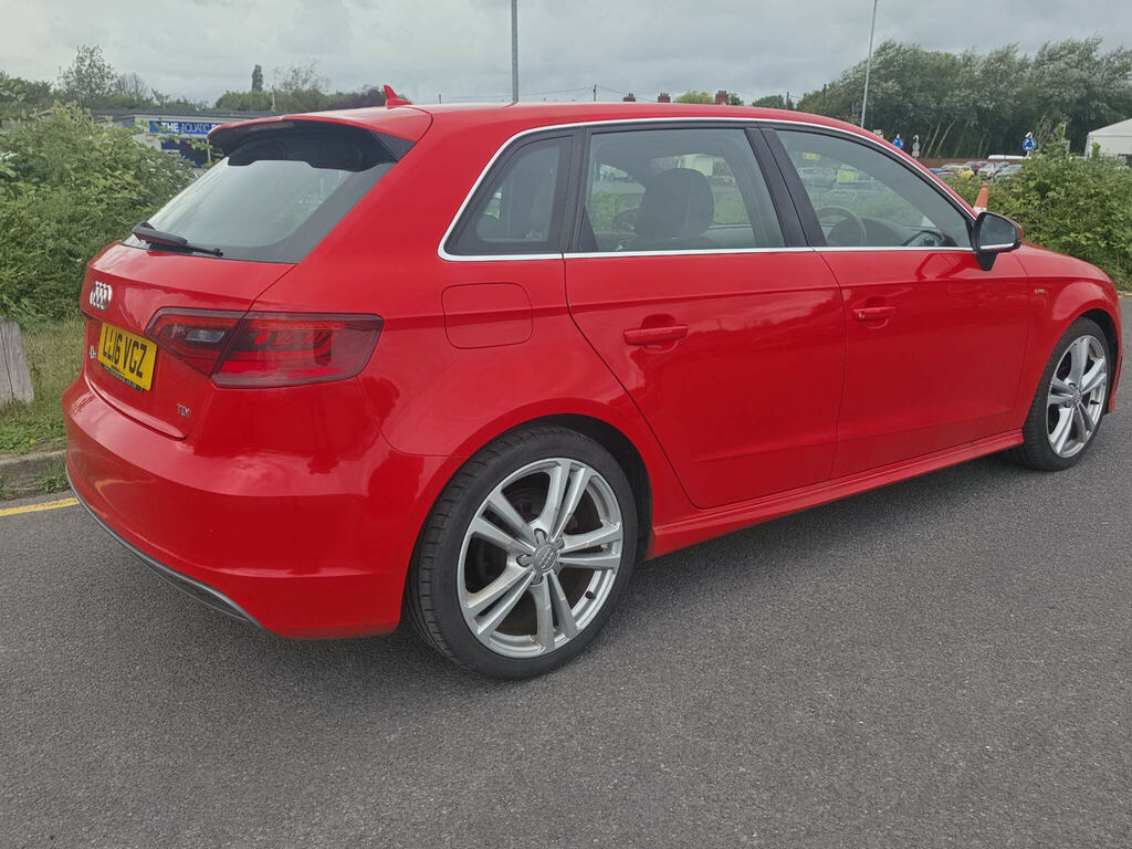 Audi A3 2.0 Tdi S Line Sportback Euro 6 Ss Nav LL16VGZ Red #2