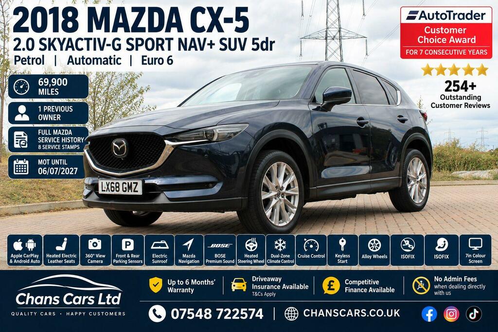 Mazda CX-5 2.0 Skyactiv-g Sport Nav Euro 6 Ss Blue